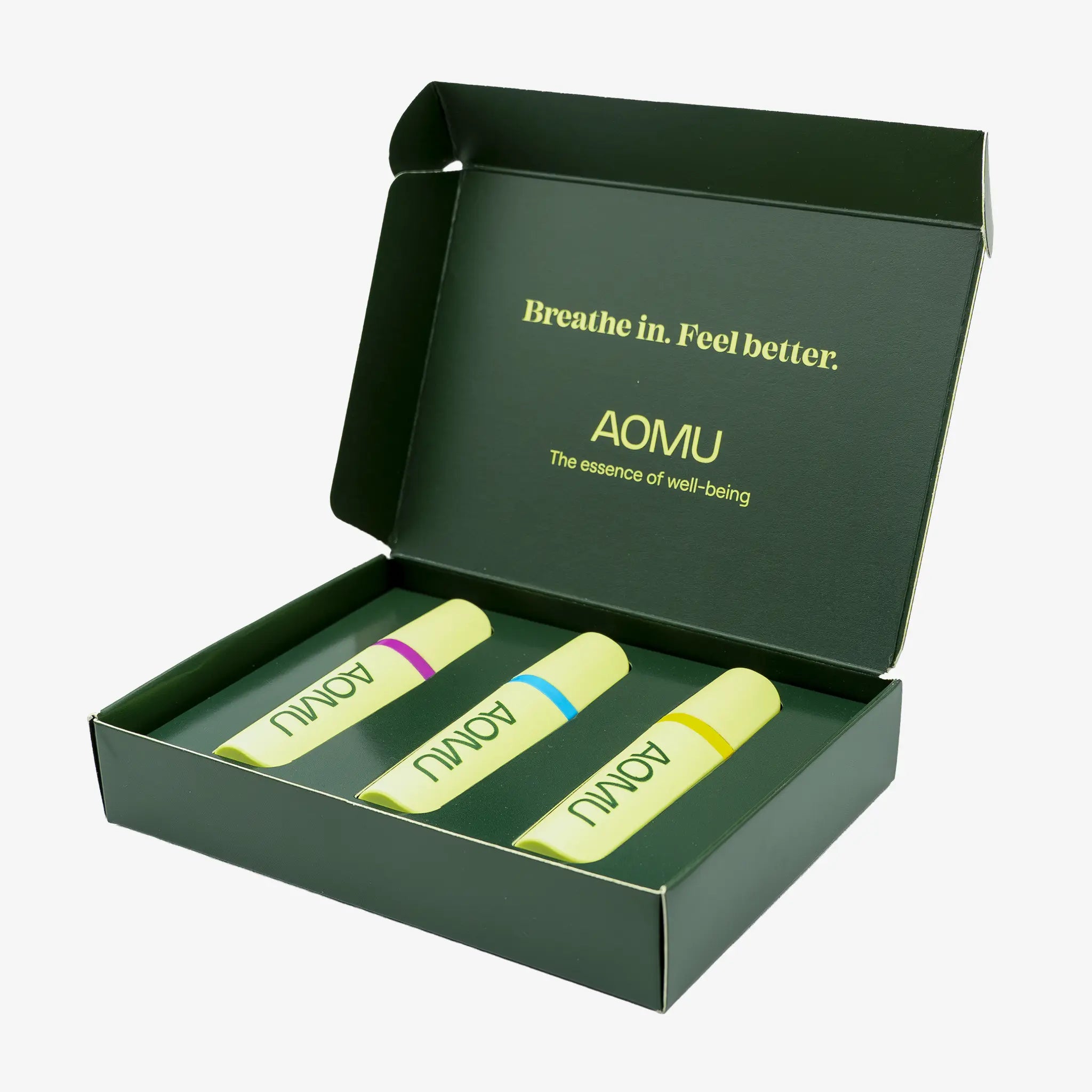 Vianočný well-being set inhalačných tyčiniek - Happy, Breath a Intimity